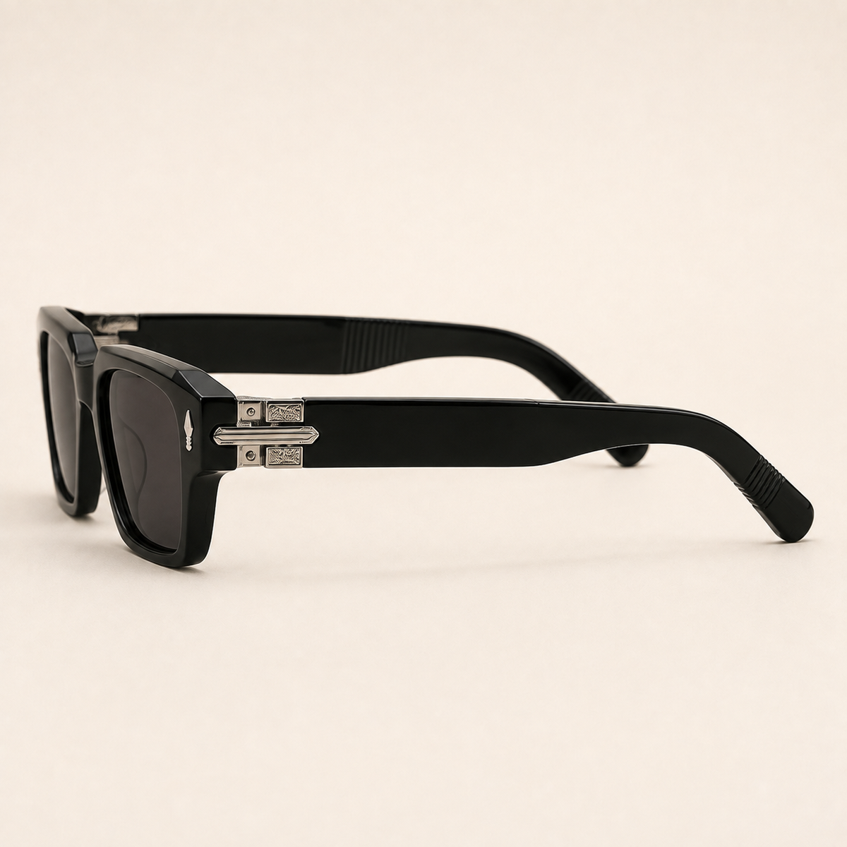 SOVEREIGN Shadow Black Rectangle Sunglasses – UV400 Unisex