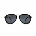 ECLIPSE VOGUE Black Oversized Sunglasses with Smoke-Grey Lenses – Unisex