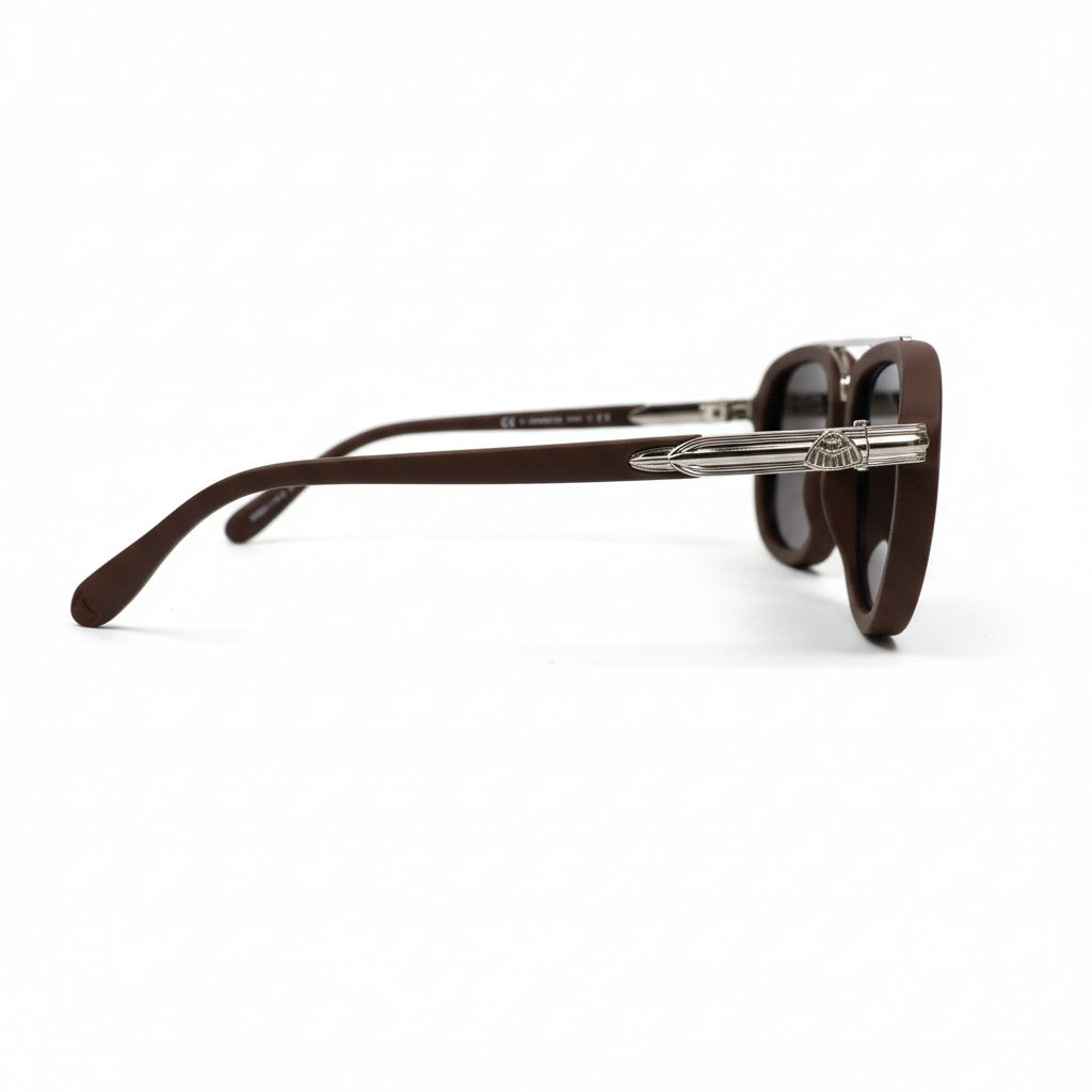 Vintage Luxury Brown Frame Sunglasses – Classic Double-Bridge Design