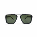 NOIR VERDE Square Aviator Sunglasses with Black Frame & Green Lenses – Unisex