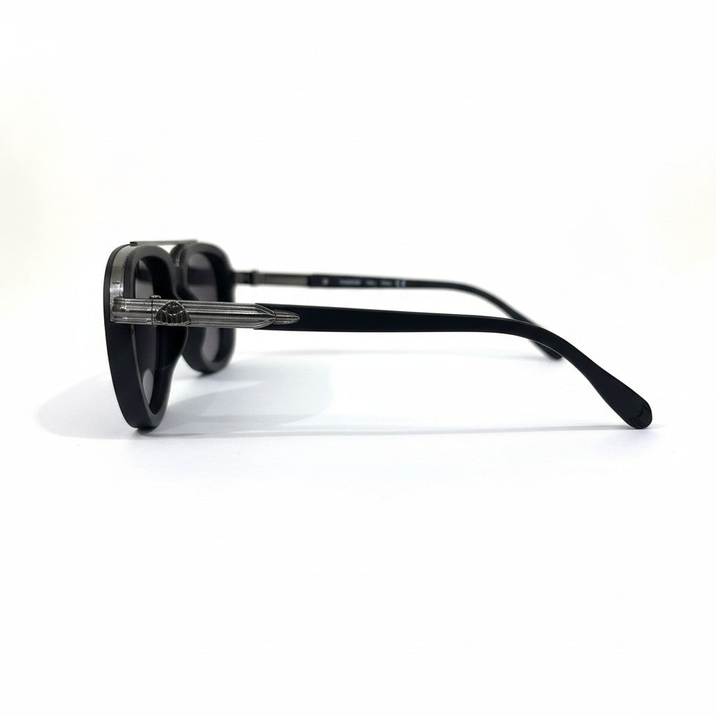 ECLIPSE VELVET Black Oversized Sunglasses with Purple Gradient Lenses – Unisex