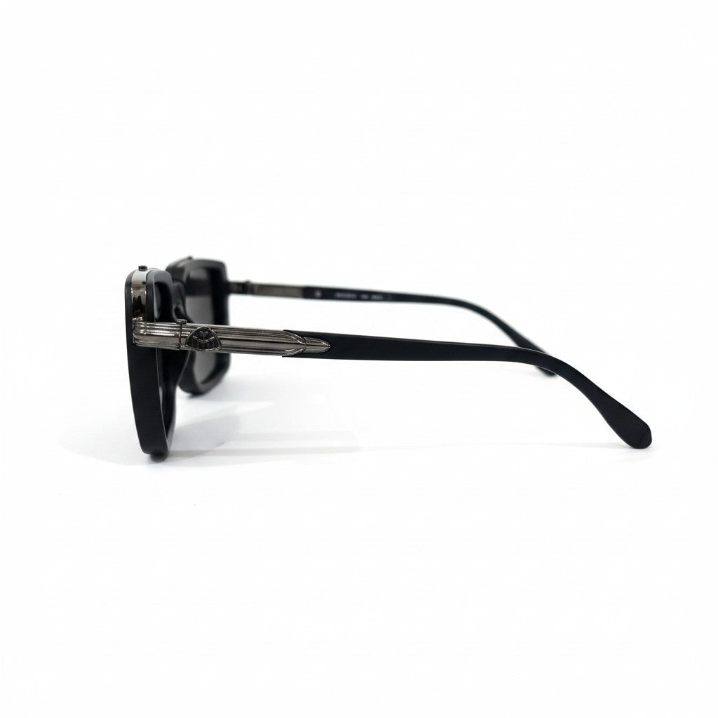 NOIR VERDE Square Aviator Sunglasses with Black Frame & Green Lenses – Unisex