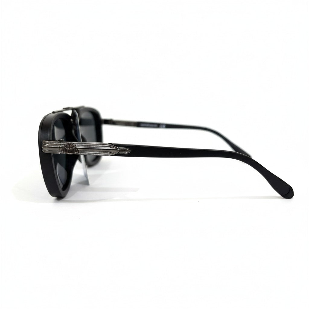 ECLIPSE VOGUE Black Oversized Sunglasses with Smoke-Grey Lenses – Unisex