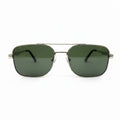 VERDE AVIATOR Classic Silver Frame Sunglasses with Green Lenses – Unisex