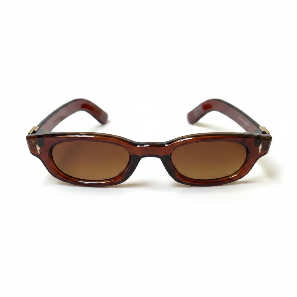 BLACK CREST Glossy Black Full-Rim Rectangle Sunglasses – Unisex