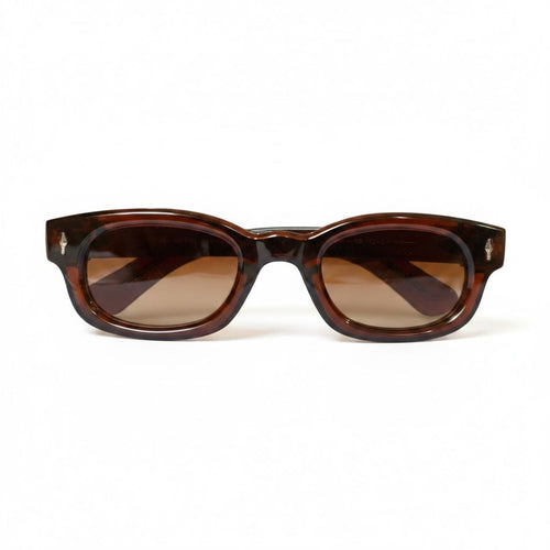 BLACK CREST Glossy Black Full-Rim Rectangle Sunglasses – Unisex