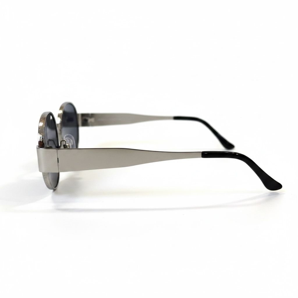 ORBIT SMOKE Champagne Gunmetal Oval Sunglasses – Unisex