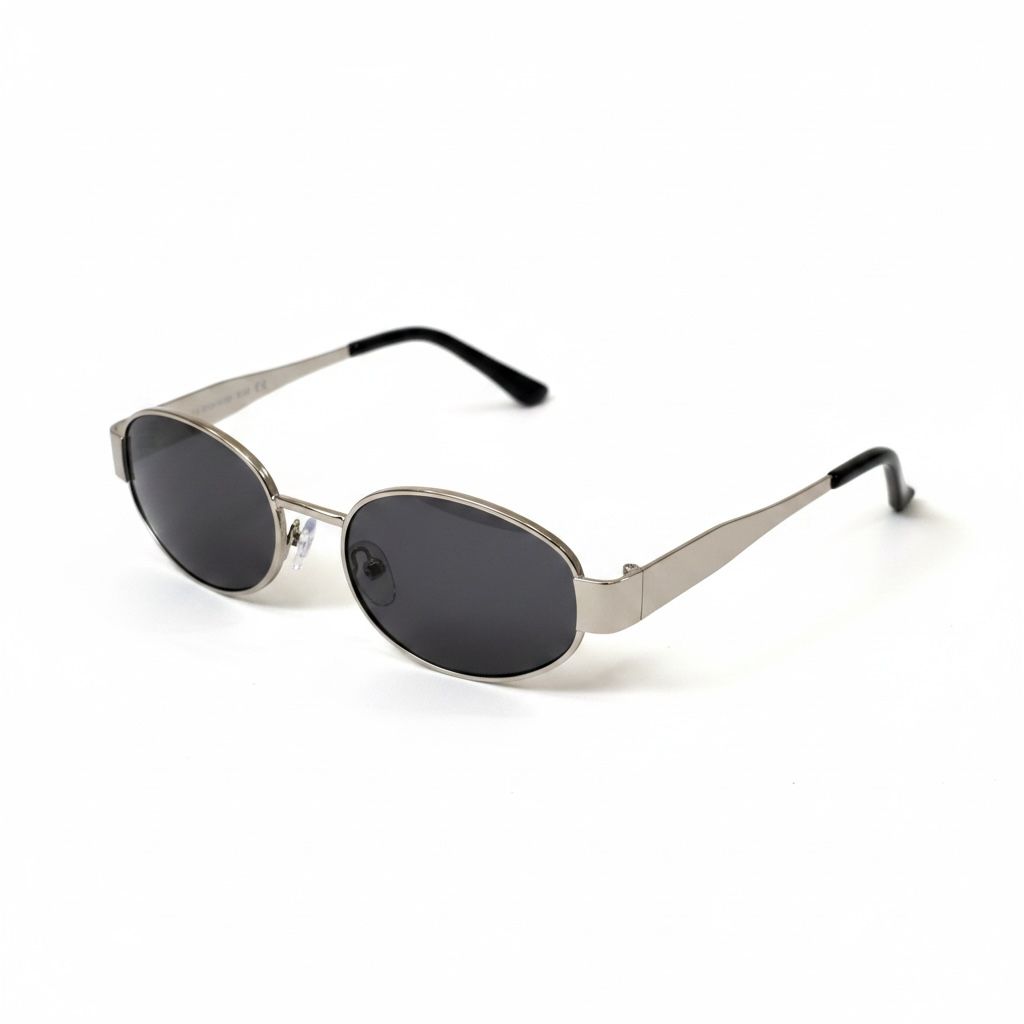 ORBIT SMOKE Champagne Gunmetal Oval Sunglasses – Unisex