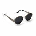 ORBIT SMOKE Champagne Gunmetal Oval Sunglasses – Unisex