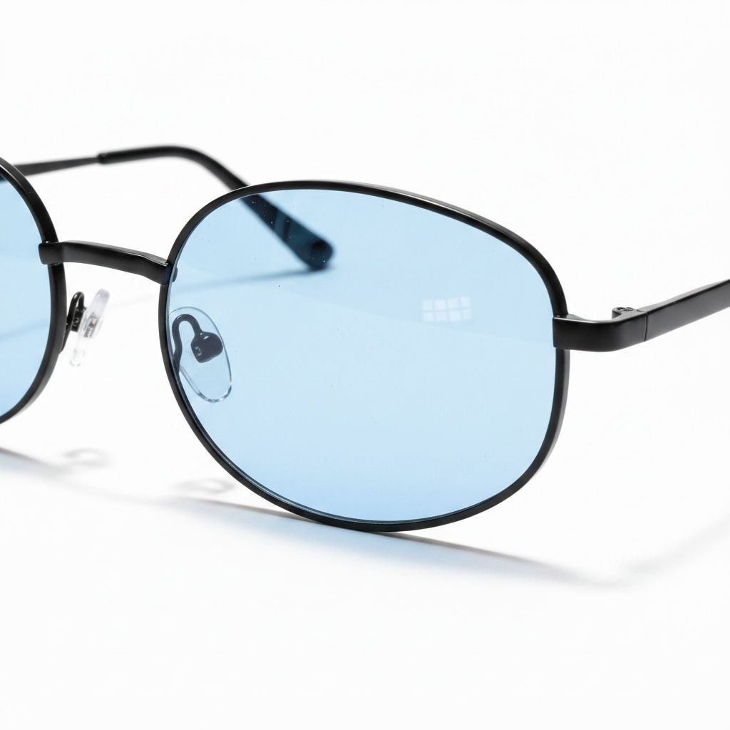 SKYLINE BLUE Black Full-Rim Square Sunglasses – Unisex