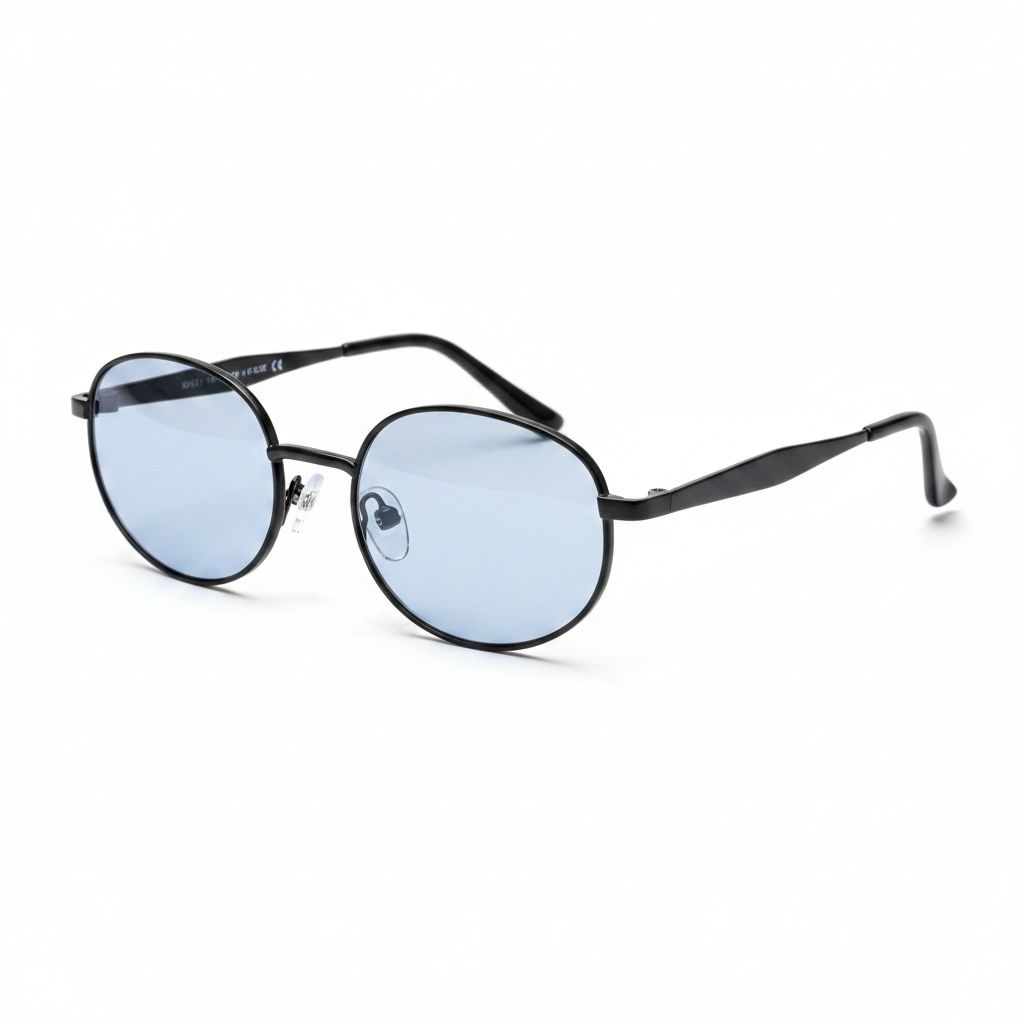 SKYLINE BLUE Black Full-Rim Square Sunglasses – Unisex