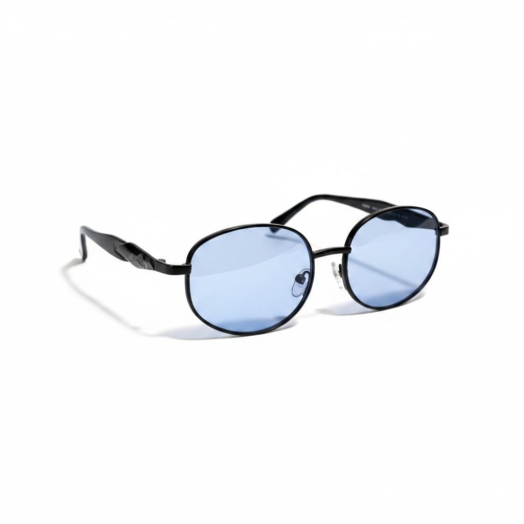 SKYLINE BLUE Black Full-Rim Square Sunglasses – Unisex