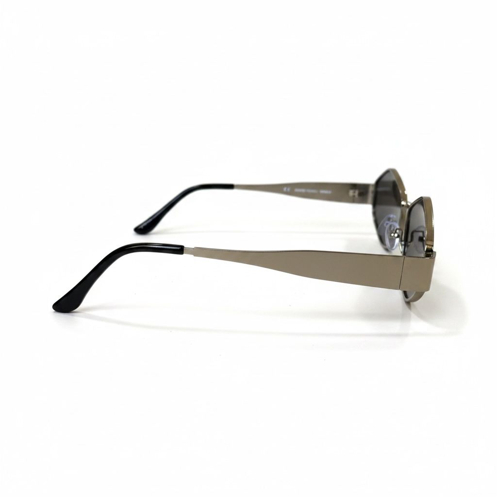 TITAN HEX Gunmetal Geometric Full-Rim Sunglasses – Unisex