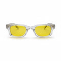 CITRUS ICE Crystal-Clear Rectangle Sunglasses with Yellow Lenses – Unisex