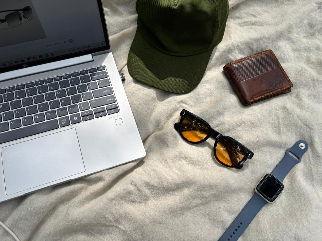 SOVEREIGN Black Amber Rectangle Sunglasses – UV400 Unisex